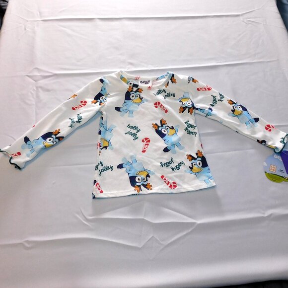 Toddler Girls Bluey Christmas Holiday Dress Reindeer 2pce 2T 3T 4T Merry NEW - Picture 2 of 4